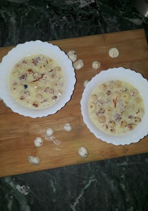 A picture of Makhana custard kheer.