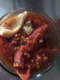 Cascos de guayaba roja y blanca
