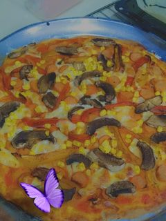 صورة لوصفة بيتزا 🤤😋💙
