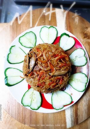 香菇櫻花蝦油飯 的食譜成品照片