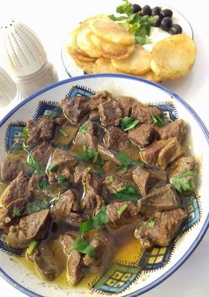 صورة لوصفة قلاية كبد ولحم (طبق عيد الاضحى)
