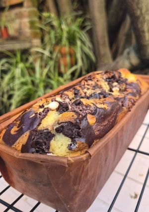 Una foto de Budin marmolado