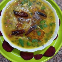 A picture of Double tadka Urad dhuli dal.