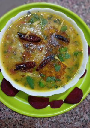 A picture of Double tadka Urad dhuli dal.