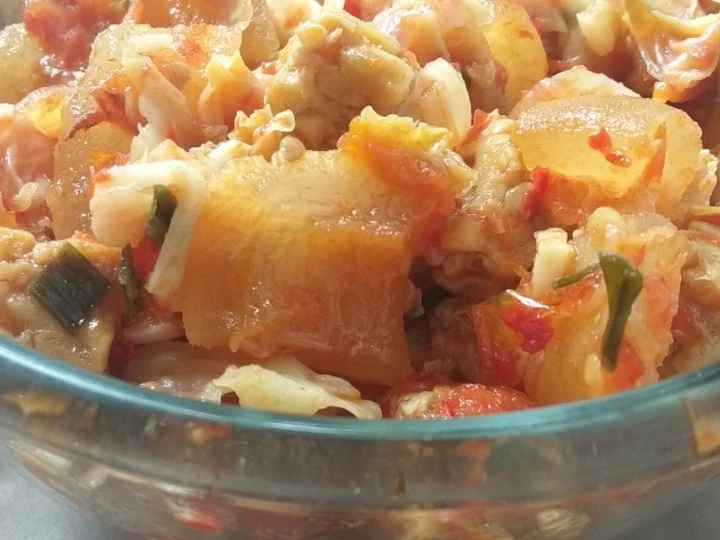 Cara Mudah Menyiapkan Resep Balado kikil kulit sapi dan tempe Anti Ribet, Lezat Sekali