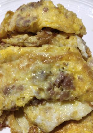 A picture of Fried Egg with Ground Beef.