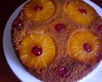 Unique Cuisine Simple pineapple upside down cake Delicious Nutritious