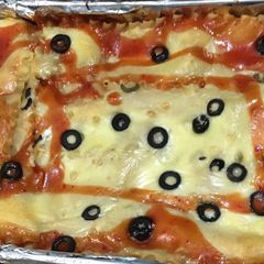 A picture of Chicken lasagne.