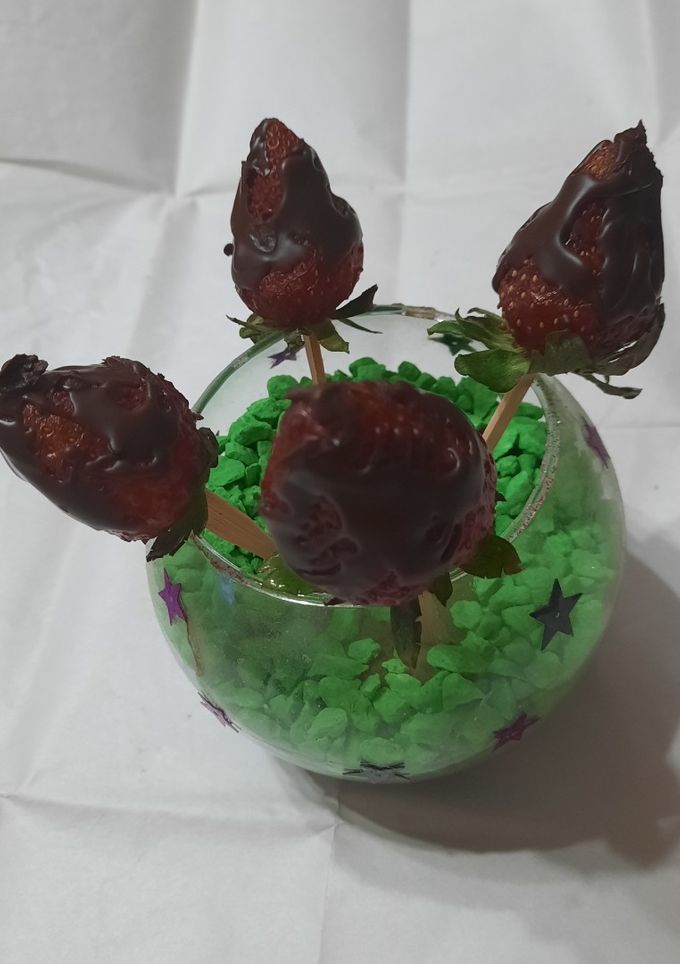 Una foto de Frutillas bañadas con chocolate
