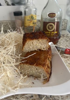 A picture of Cassava rum cake 🍹.