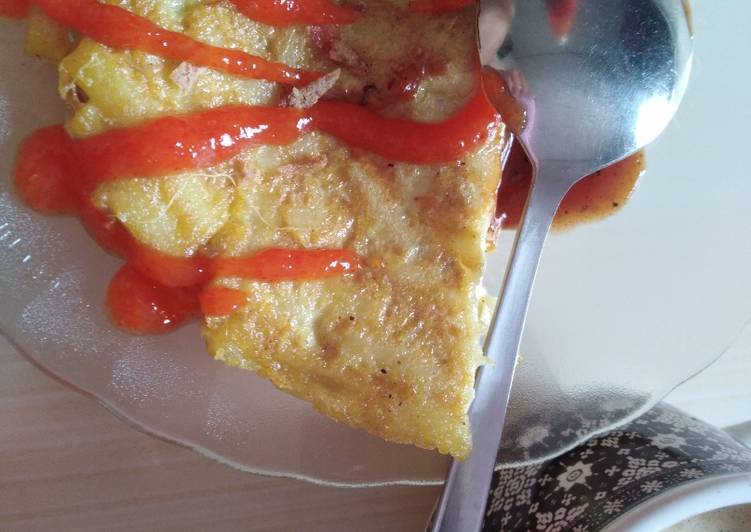 Simple breakfast makaroni telur (maklor)