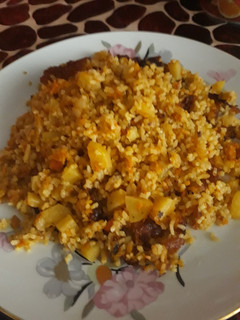 عکسی از دستور دمی گوجه برنج نیم دانه