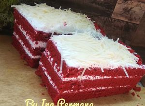 Foto resep Red velvet cake kukus simple
