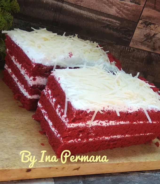 Foto resep Red velvet cake kukus simple