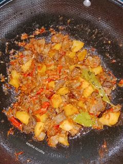 Foto resep Balado kentang dan daging