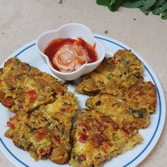 A picture of Mauritius omelette breakfast recipe.