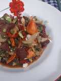 Daging sapi sei sawi asin