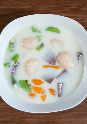 Foto resep Es buah Yogurt