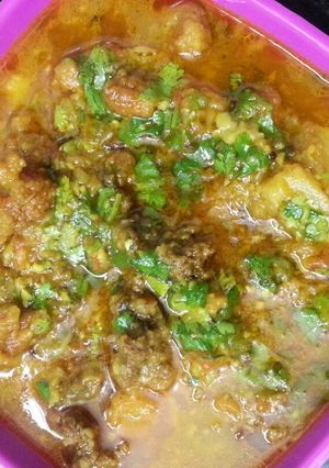 A picture of Moong dal badi ki sabji.