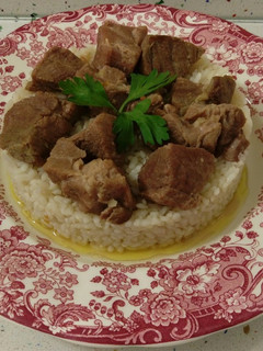 Una foto de Estofado de cerdo con arroz
