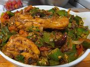 A picture of chicken bhindi masala
