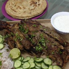 Baked mutton leg roast A picture of Baked mutton leg roast.