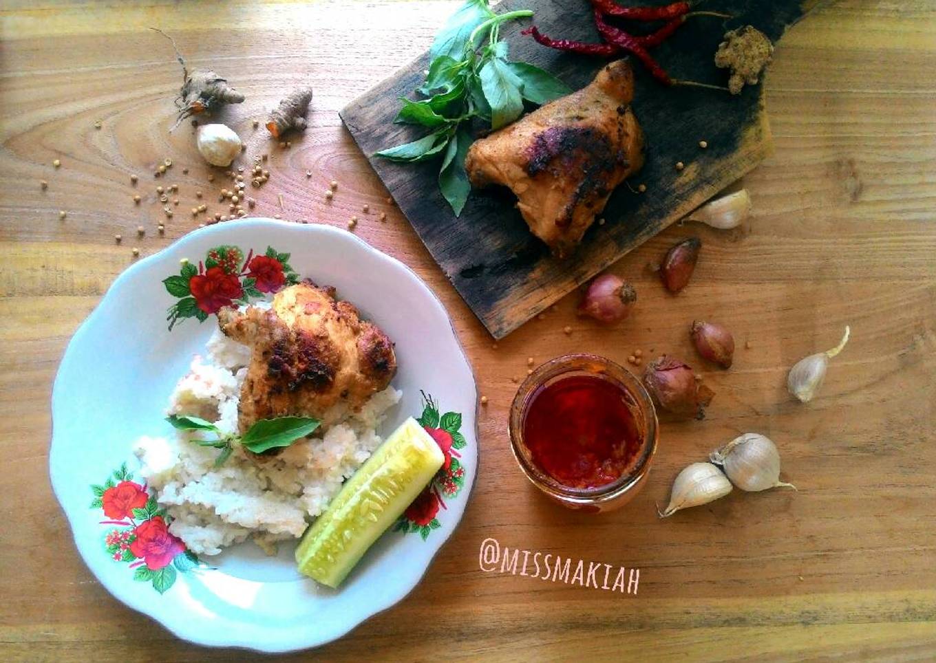 Fried Chicken Nasi Liwet Solo Rice and Padang Teflon