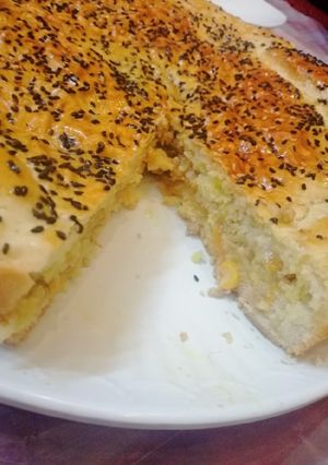 صورة لوصفة فطيرة تركية باللحمه