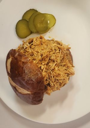 A picture of BBQ Crockpot Chicken.