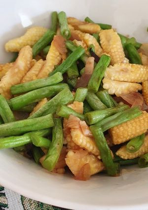 Foto resep Tumis buncis baby corn
