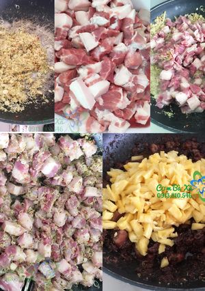 Hình của món Thịt xào mắm ruốc.