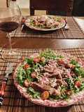Entrecot a la italiana (tagliata di manzo con grana e rucola)