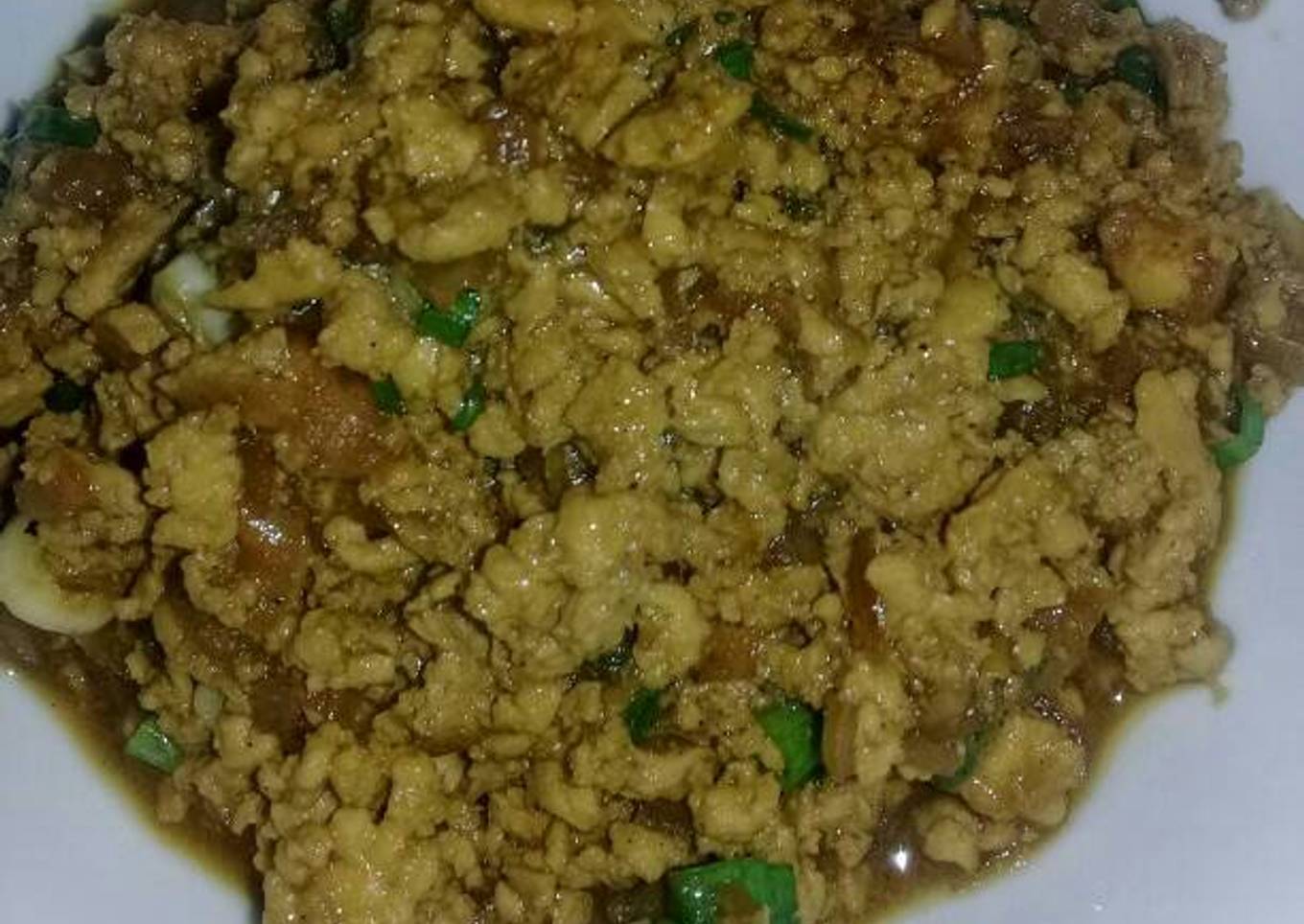 Ayam cincang isian roti goreng (bakpao)