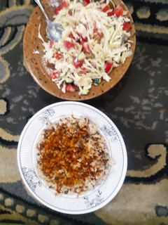 A picture of Shinkafa da Wake da Yaji.