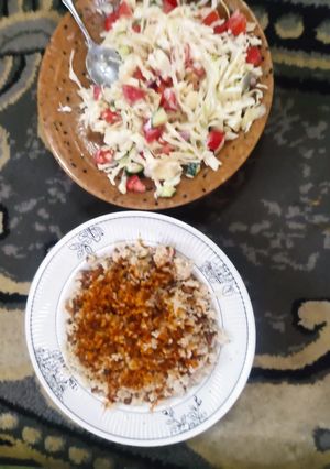A picture of Shinkafa da Wake da Yaji.