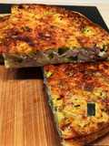 Crustless Zucchini and Chicken Quiche