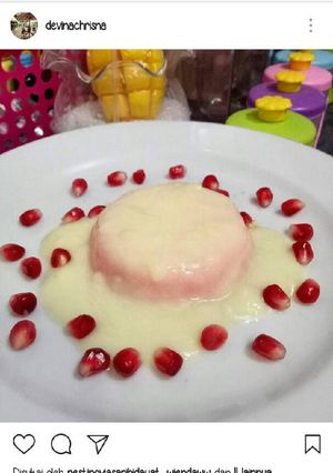 Foto resep Volcano Strawberry Puding