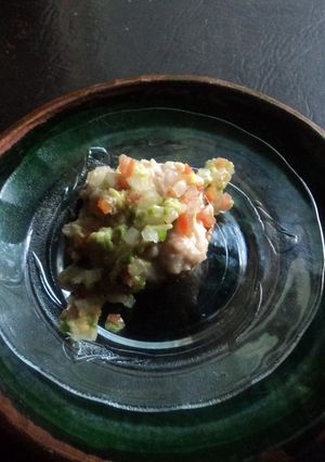 Una foto de Hongos rellenos de frijol, receta prehispanica y vegana. Jalisco México