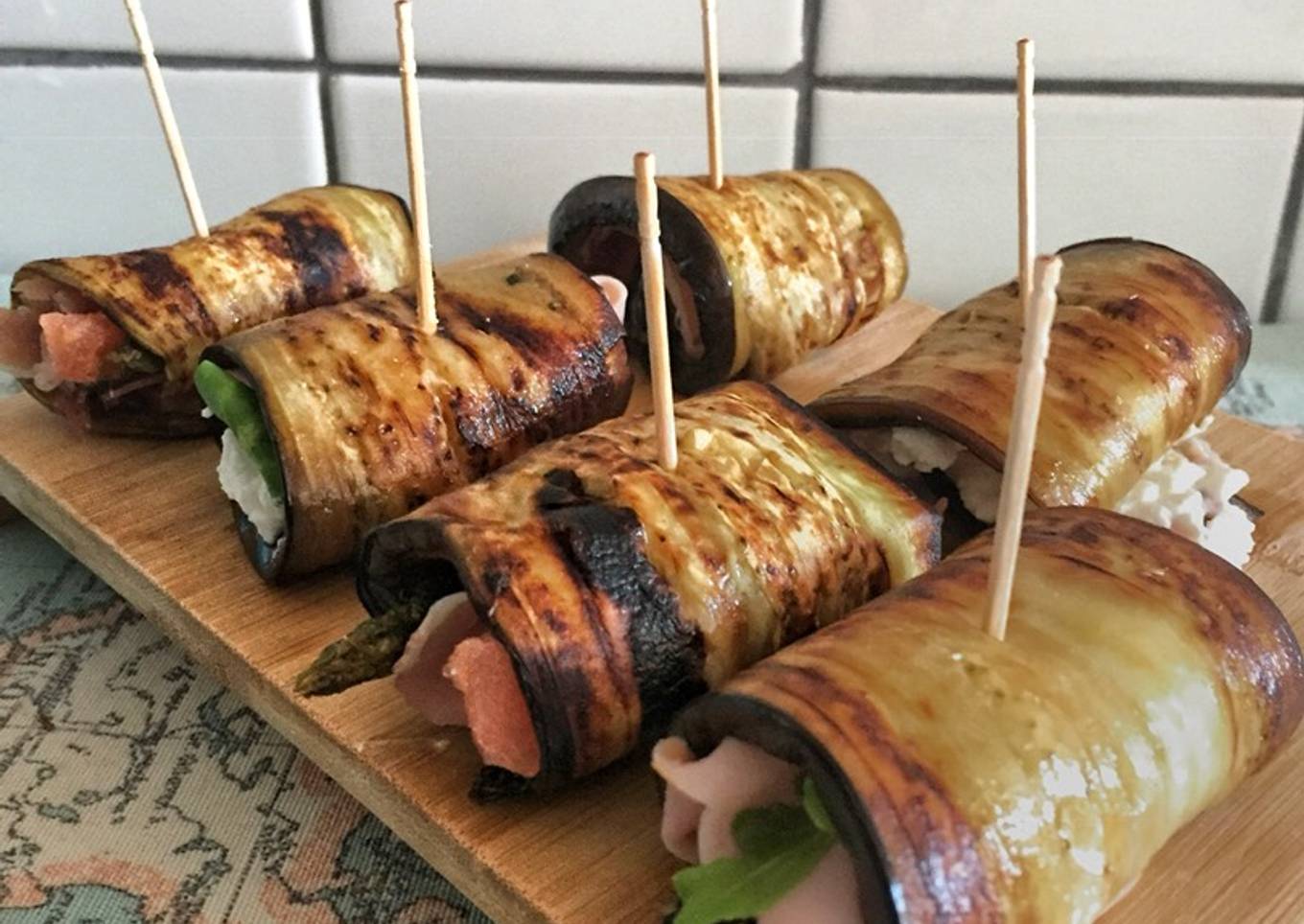 Enrollados de berenjena