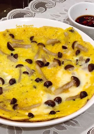 Hình của món Nấm hải sản chiên trứng (món chay).