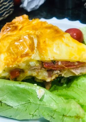 Una foto de Torta chivito♥️