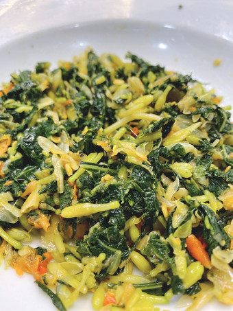 Resep Tumis bunga pepaya pucuk ubi dan daun pepaya Vegan Anti Gagal