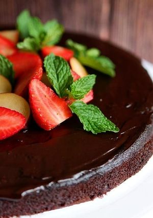 Foto resep Single Layer Choco Mud Tart