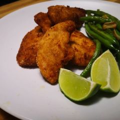 A picture of Chicken Schnitzels with Green Beans - Fast, Tasty, Worth it.