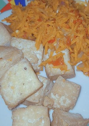 Kwai da kwai da carrot sauce ainihin hoton girkin