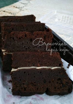Foto resep Brownies kukus lapis keju