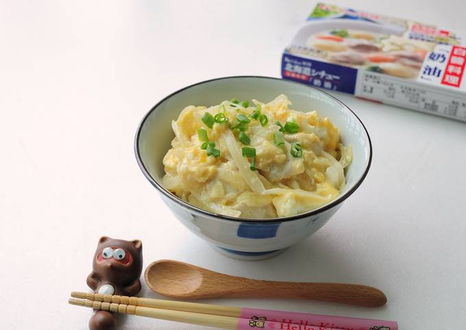 【北海道白醬燉】奶醬親子丼 食譜成品照片