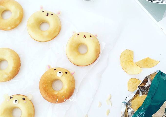 日式烤甜甜圈～可愛動物造型 食譜成品照片