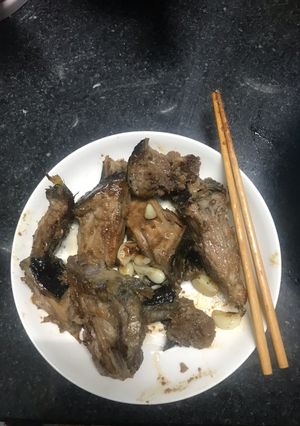 Hình của món Lườn cá ngừ áp chảo.