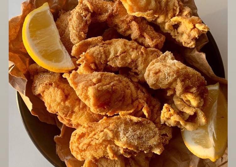 Fish 'n’ chips de rape (apto celíacos)